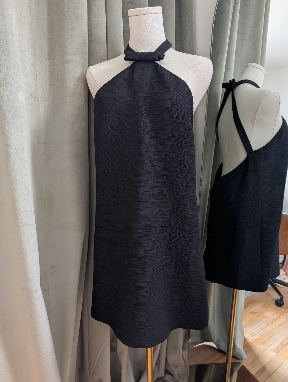 ALEXIS Sasha Dress | Open Back Bow Mini | Wedding Guest Cocktail Dress | Size M